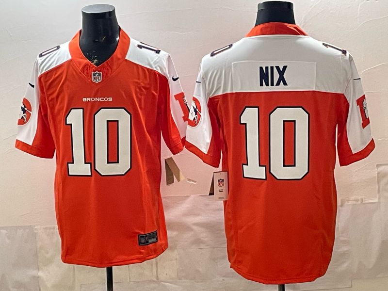Men 2026 Denver Broncos #10 Nix Orange three generations Nike Limited NFL Jersey style 03->denver broncos->NFL Jersey